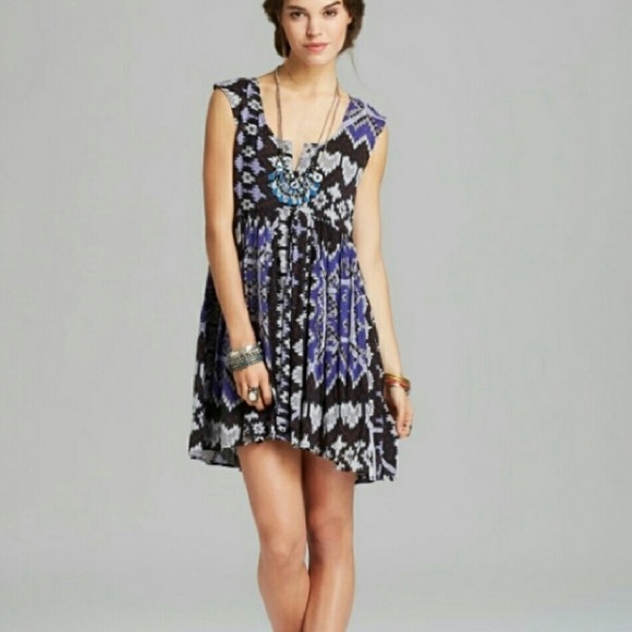 Free People Dresses & Skirts - NWOT Free People Black & Purple High Low Dress Med